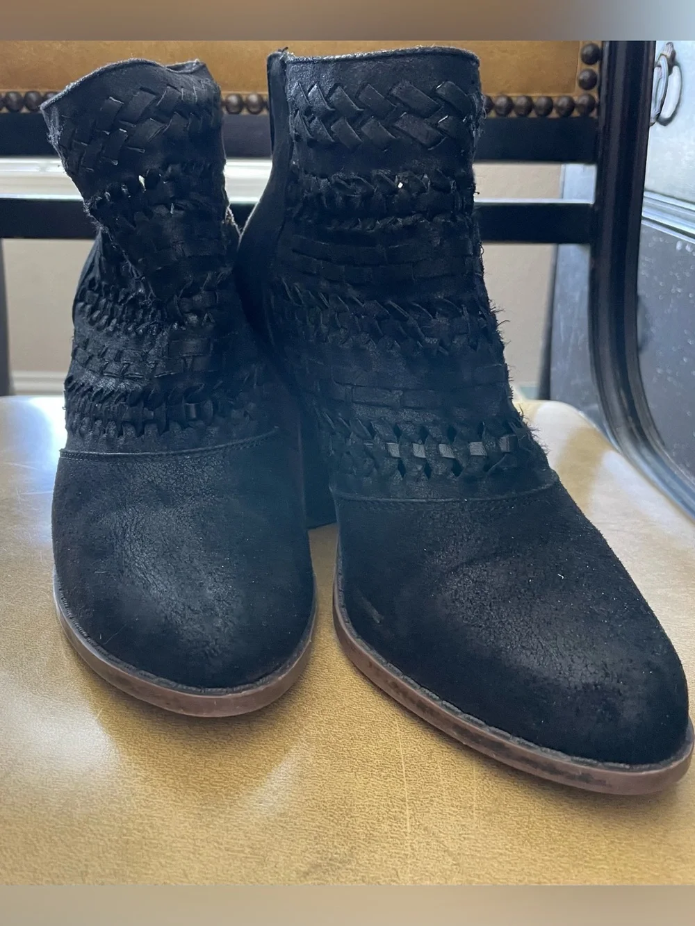 Fergie Black Perforated Booties